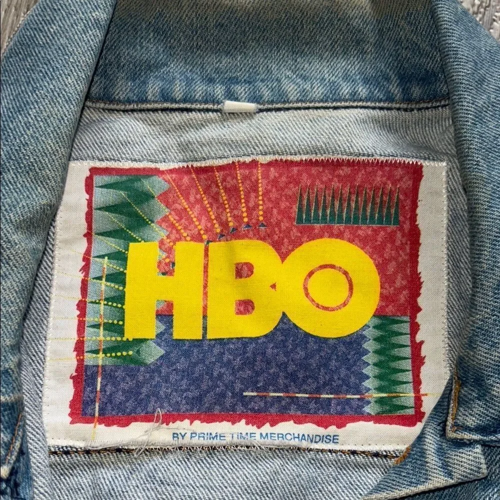 Vintage 1980’s HBO Denim Jean Jacket XL